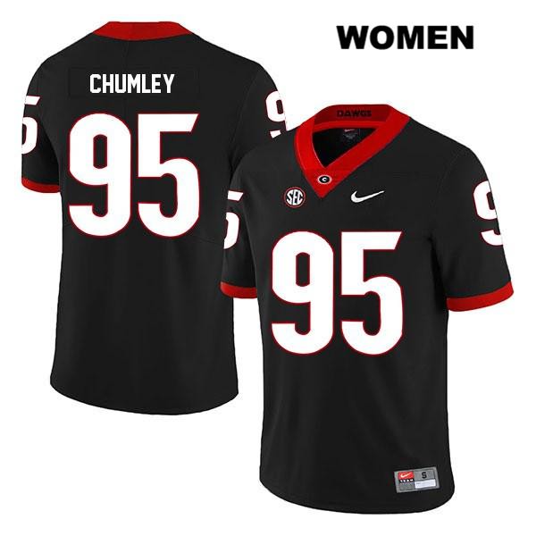 Georgia Bulldogs Women's Noah Chumley #95 NCAA Legend Authentic Black Nike Stitched College Football Jersey YBK3156SA